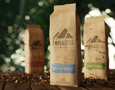Packaging & 3D Zona Coffee