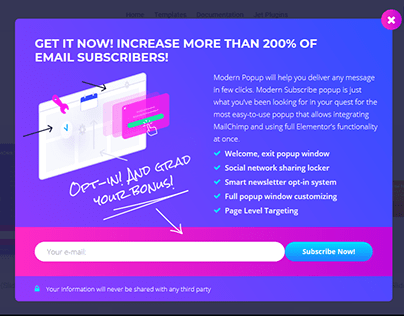 SUBSCRIBE FORM POPUP