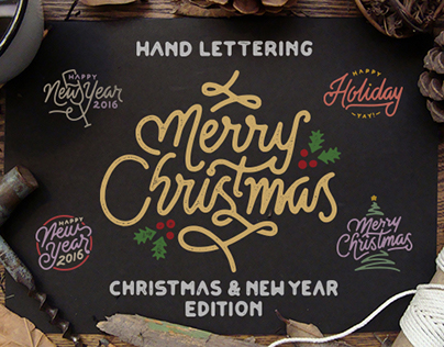 Hand Lettering Christmast and New Year Edition