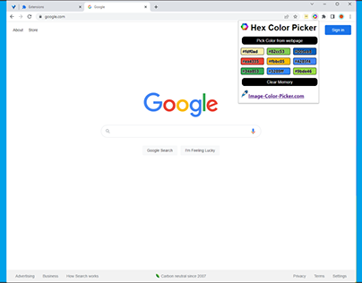Hex Color picker for Chrome Extension