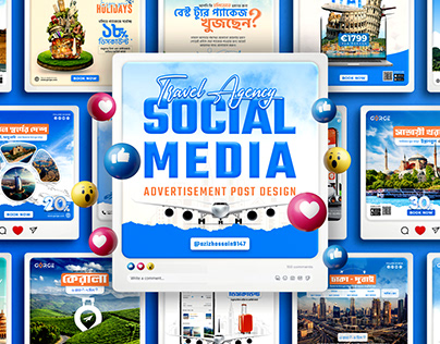 Social Media Poster Design For Travel & Tourism Agency