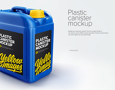Plastic canister mockup