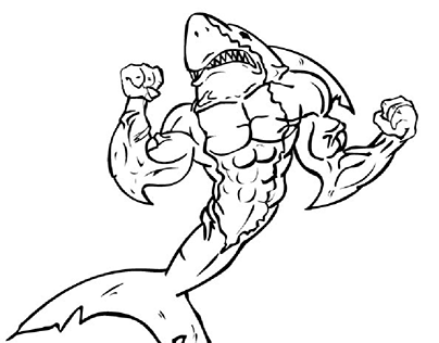 ilustraciones vectorizadas "SHARK"