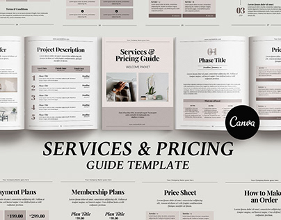 Services and Pricing Welcome Packet template