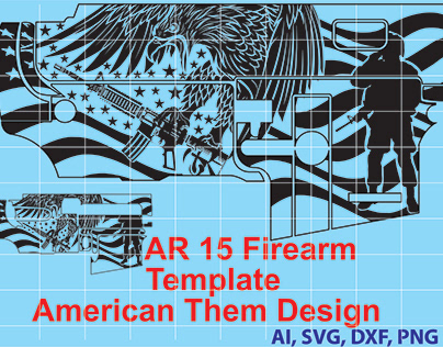 AR 15 Firearm Template American Them Design