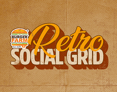 Burger Farm Retro Social Grid