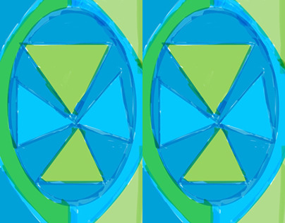 Triangles, Chartreuse and Turquoise