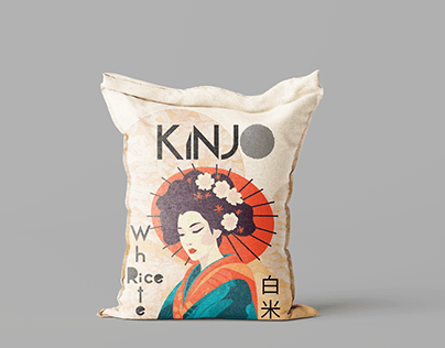 "KINJO" white rice packaging (for sale)