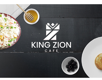 Project thumbnail - King Zion Cafe logo design | Modern logo Design