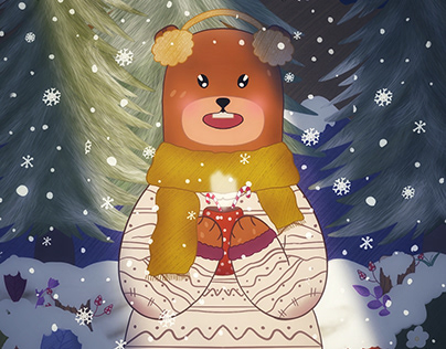 A bear in winter