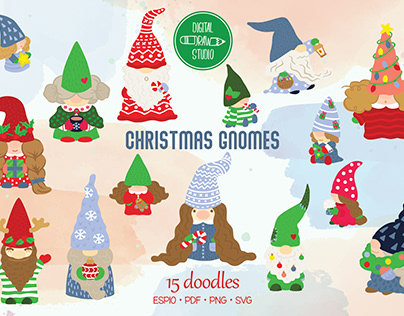 Christmas Gnomes | Colored