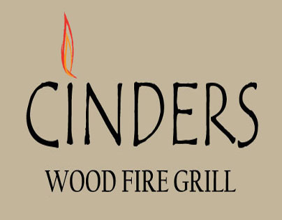 Cinders Wood Fire Grill Logo In Color