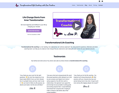Lisa Proshina Transformational Life Coaching - Website