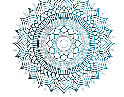 Mandala art with gradient