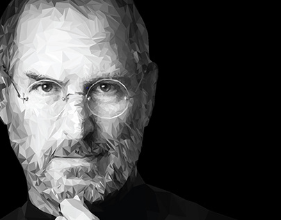 Steve Jobs geometric illustration (book cover)