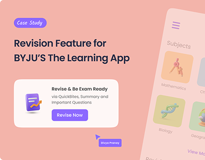 Revision feature of E-learning App - Case study