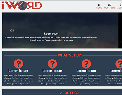 WebSite Flat Design in two colors