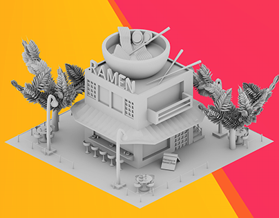 "Ramen Shop" 3D Modeling