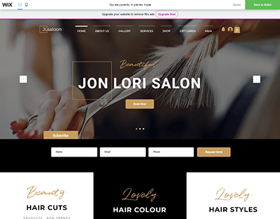 Hair Salon website