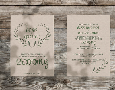 Wedding Invitation In Rustic Style