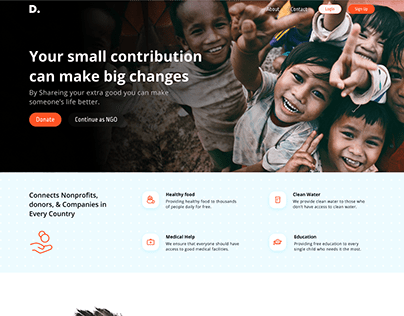 Daan - Nonprofit Website Landing page