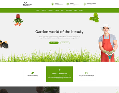 Nursery - Gardening and Landscaping HTML Template