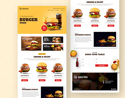 Fast Food website free PSD Download