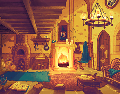 Animation Background: Wizard Cottage