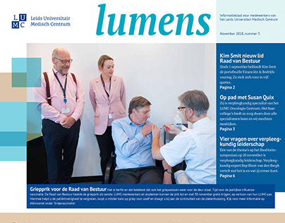 Eindredactie, schrijven en restyling Lumens (LUMC)