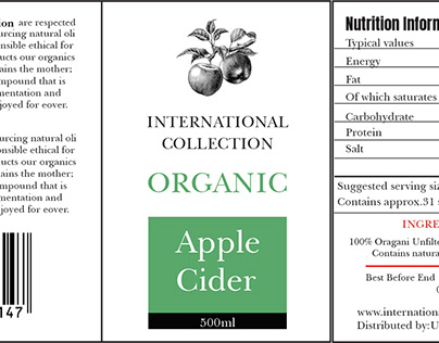 Label design of apple vinegar