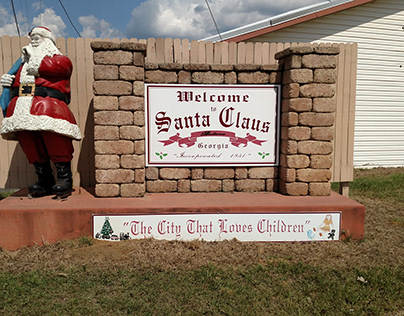 Santa Claus Georgia Welcome Sign