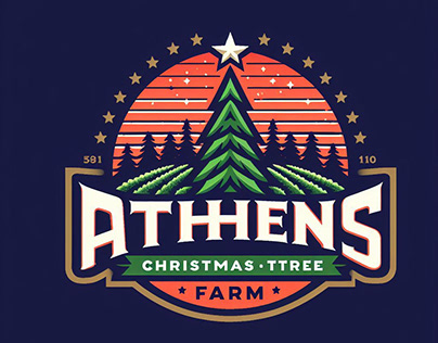 Logo Design for Athens Christmas Tree Farm