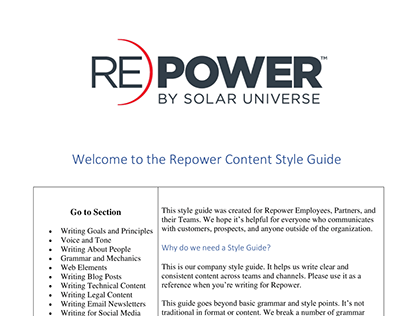 Content Style Guide - Repower