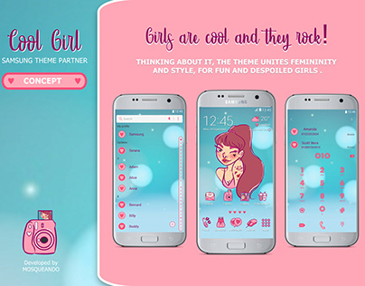 Cool Girl Samsung Theme