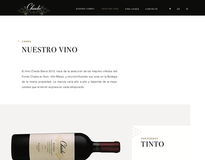 Chada wines diseño web