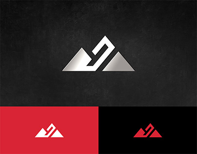 Negative space y letter logo combine with mountain