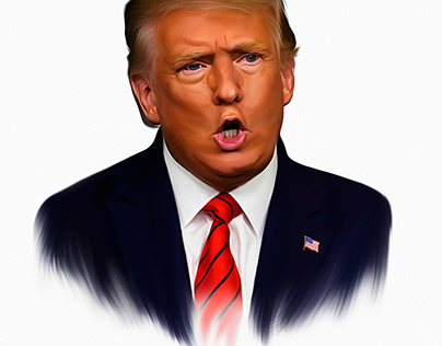 Trump Digital Smudge Painting