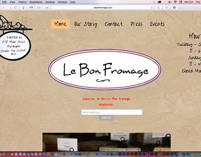 Le Bon Fromage Website