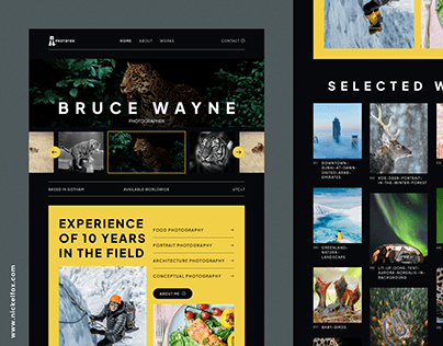 Photofox - Bruce Wayne Personal Portfolio Landing Page