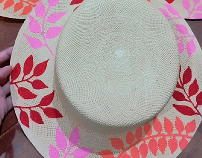 panama hat ✨️ sombrero de paja toquilla pintado a mano