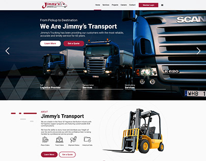 Jimmy's Transport Web Design