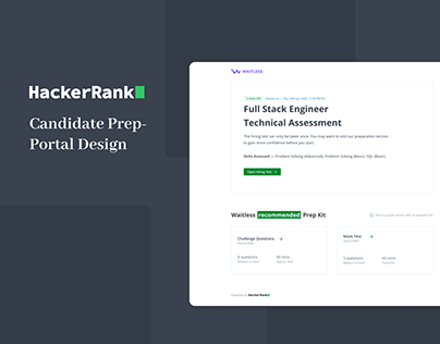 HackerRank | Web Portal Design | UX and UI