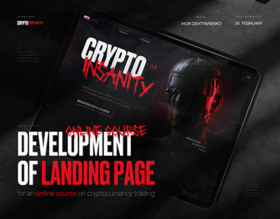 Landing Page for online course / Cryprto trading