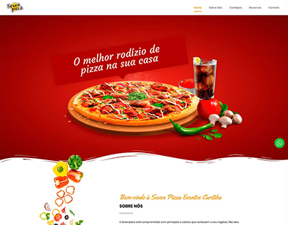 Seven Pizza Eventos - Responsive Website