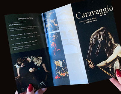 Folleto para exposición de Caravaggio
