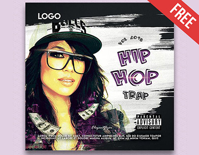 Hip – Hop Trap – Free CD Cover PSD Template