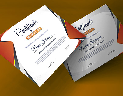 Certificate Design with Mockup