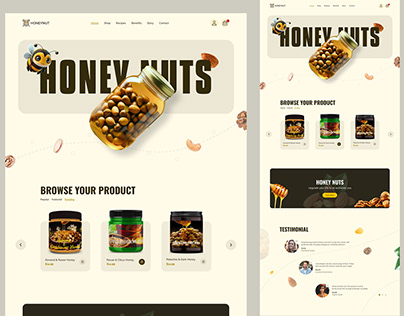Honeynut | Food website design