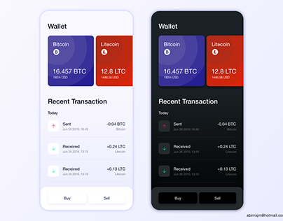 Cryptocurrency Wallet Dashboard
