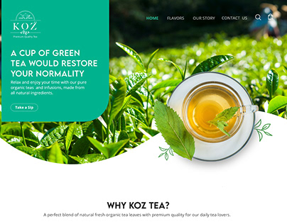 KOZ' TEA | Website landing page
